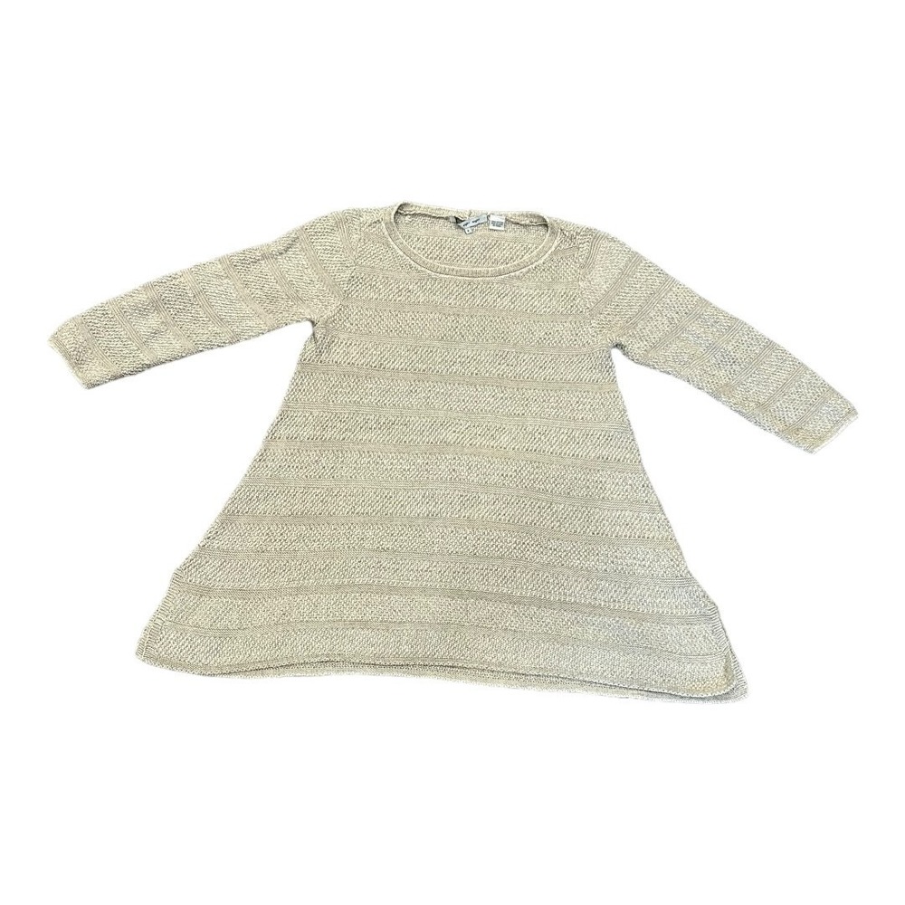 Eight Eight Eight Pullover Sweater Womens S Beige Cotton Long Sleeve Crew Knit - Picture 3 of 9